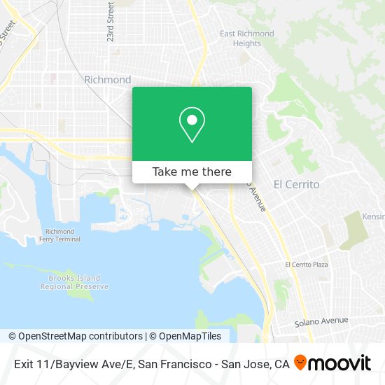 Exit 11/Bayview Ave/E map