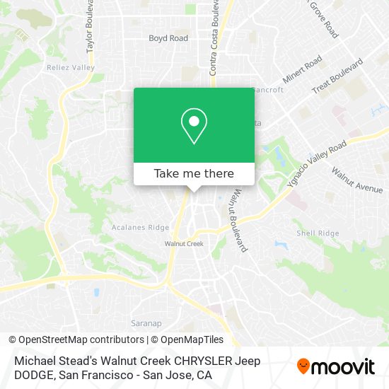 Michael Stead's Walnut Creek CHRYSLER Jeep DODGE map