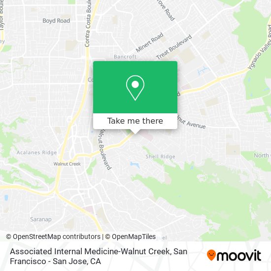 Mapa de Associated Internal Medicine-Walnut Creek