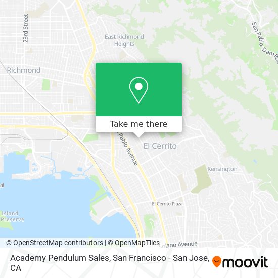 Mapa de Academy Pendulum Sales