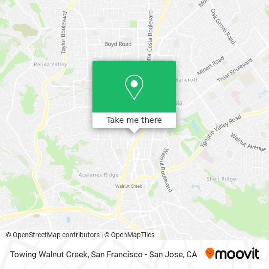 Mapa de Towing Walnut Creek