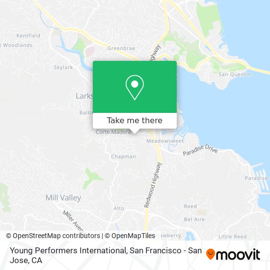 Young Performers International map