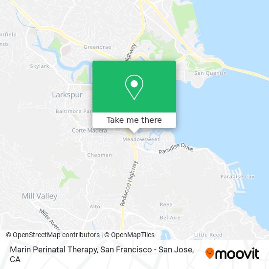 Marin Perinatal Therapy map