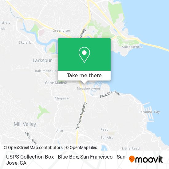 USPS Collection Box - Blue Box map