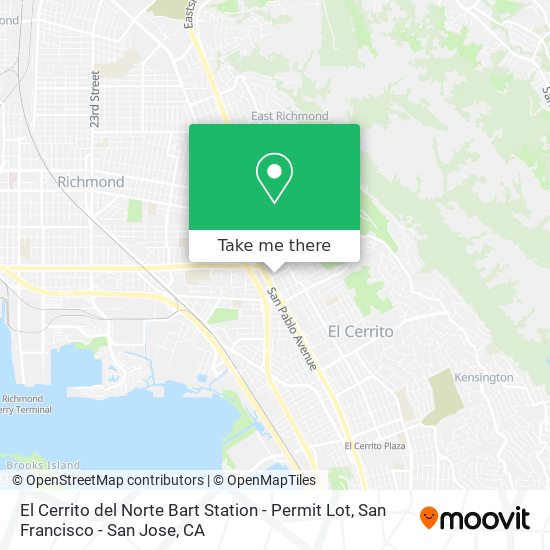 El Cerrito del Norte Bart Station - Permit Lot map