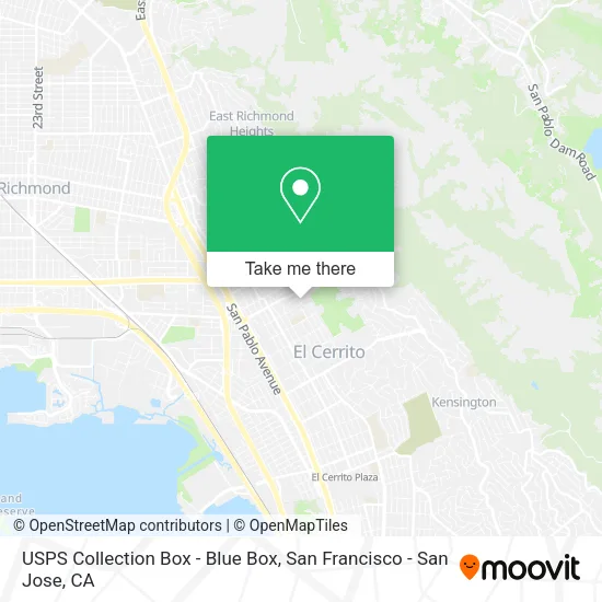 USPS Collection Box - Blue Box map