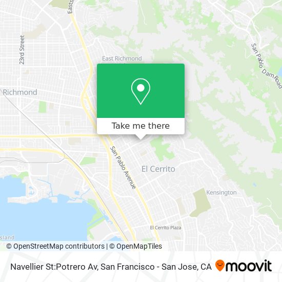 Mapa de Navellier St:Potrero Av