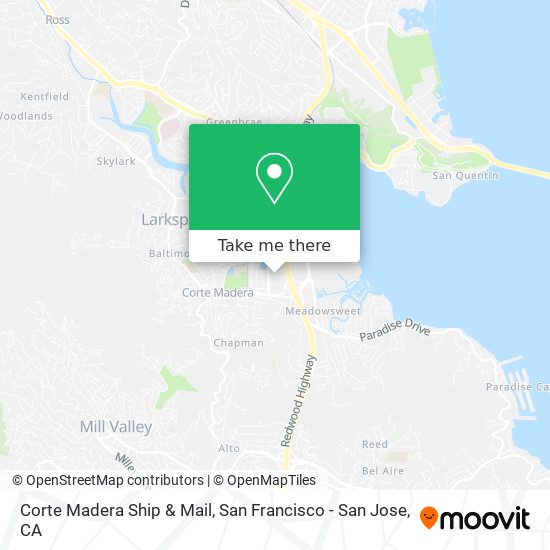 Corte Madera Ship & Mail map