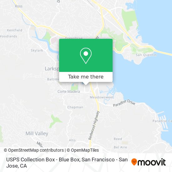 USPS Collection Box - Blue Box map