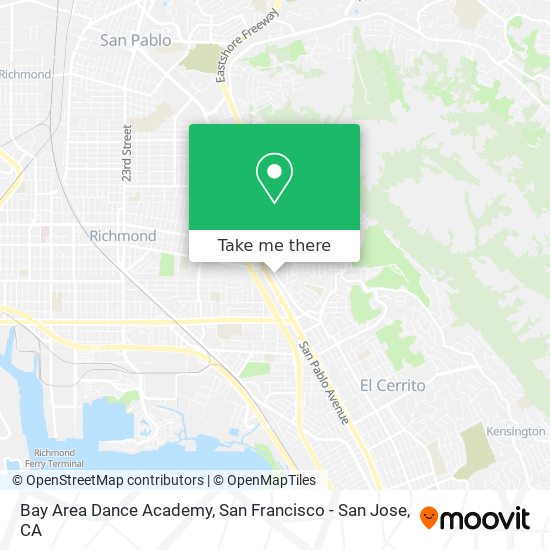 Mapa de Bay Area Dance Academy