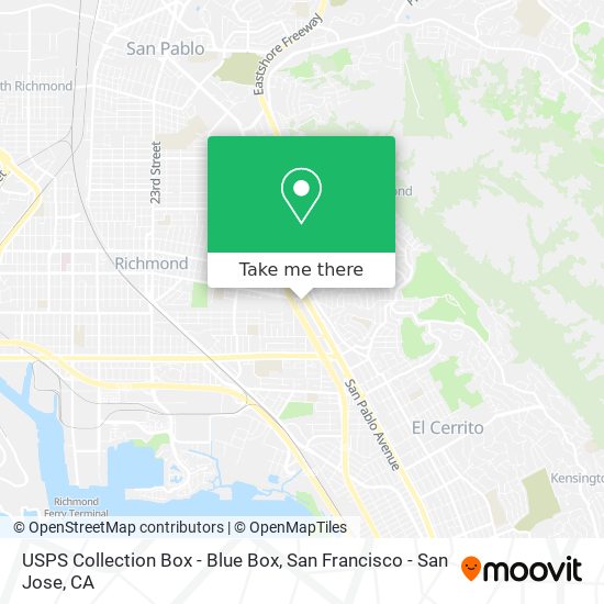 USPS Collection Box - Blue Box map