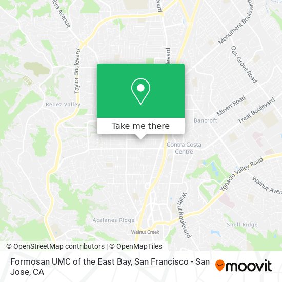 Formosan UMC of the East Bay map