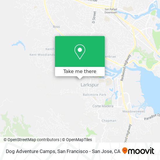 Dog Adventure Camps map