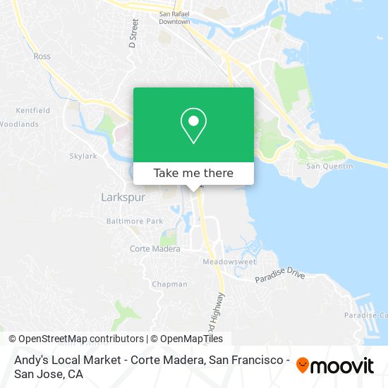 Andy's Local Market - Corte Madera map