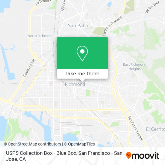 USPS Collection Box - Blue Box map