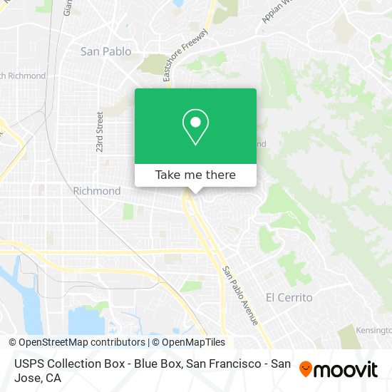 USPS Collection Box - Blue Box map