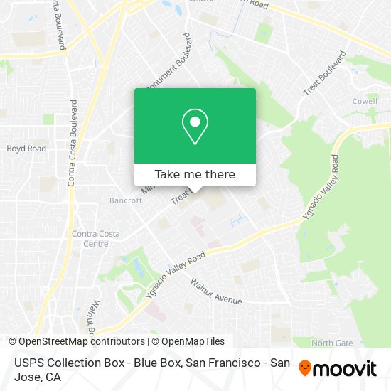 Mapa de USPS Collection Box - Blue Box