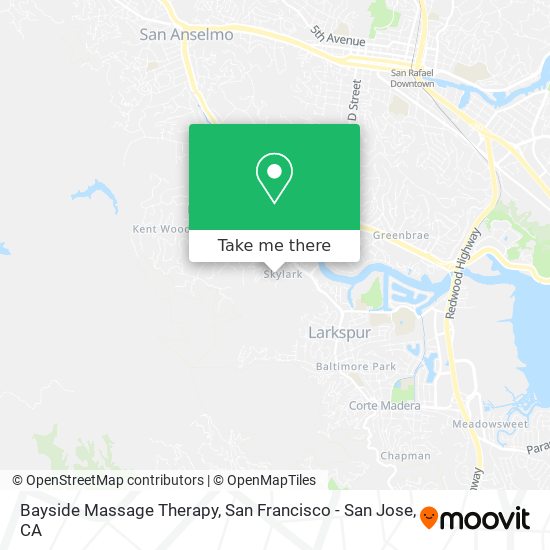 Bayside Massage Therapy map