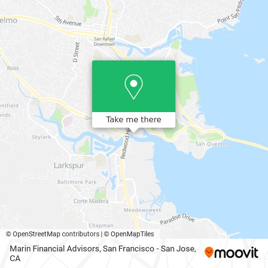 Marin Financial Advisors map