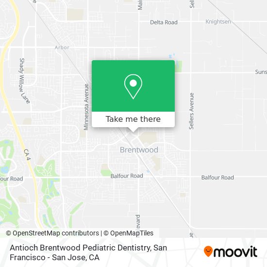 Mapa de Antioch Brentwood Pediatric Dentistry