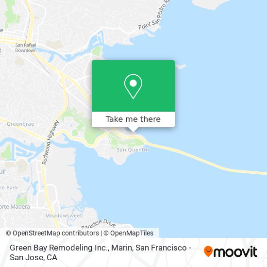 Mapa de Green Bay Remodeling Inc., Marin