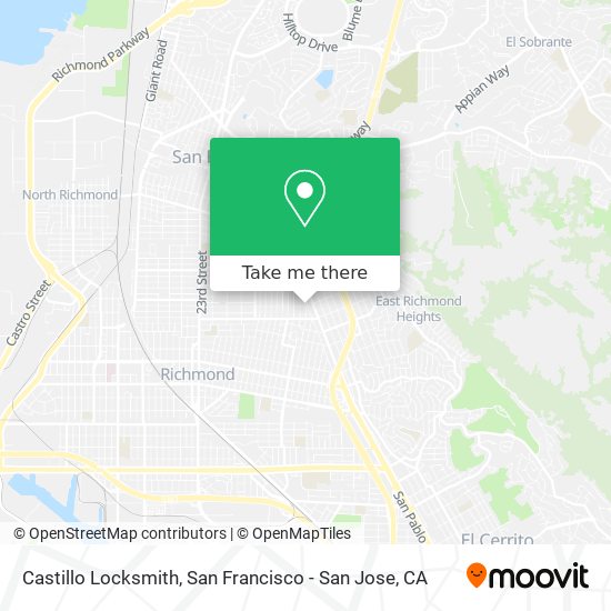 Castillo Locksmith map