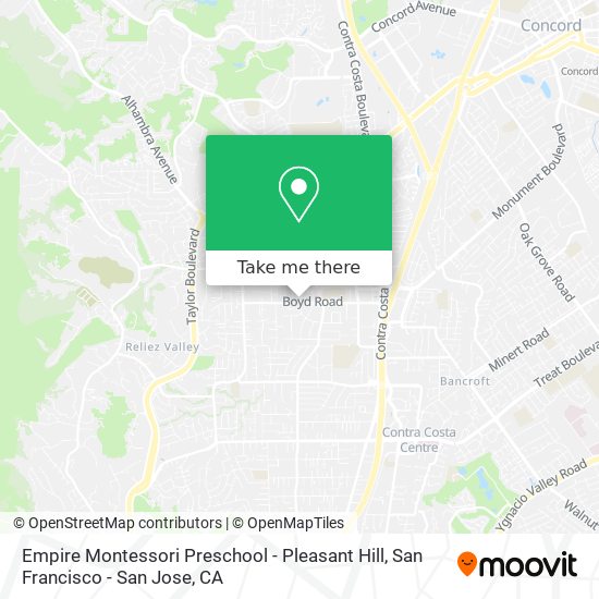 Empire Montessori Preschool - Pleasant Hill map