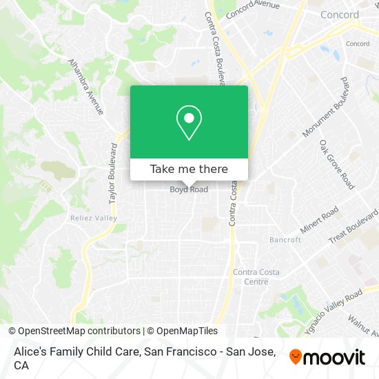 Alice's Family Child Care map