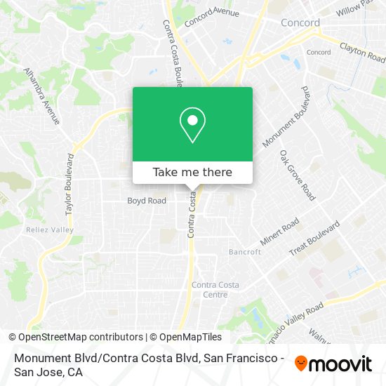 Monument Blvd / Contra Costa Blvd map
