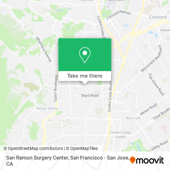 Mapa de San Ramon Surgery Center