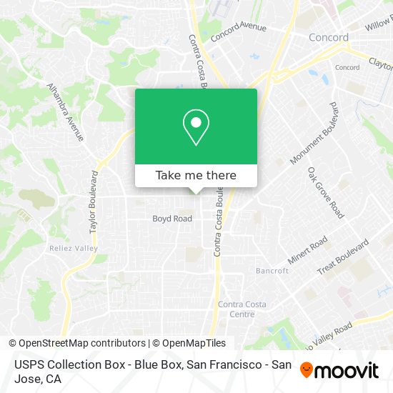 USPS Collection Box - Blue Box map