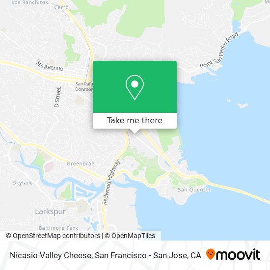 Nicasio Valley Cheese map