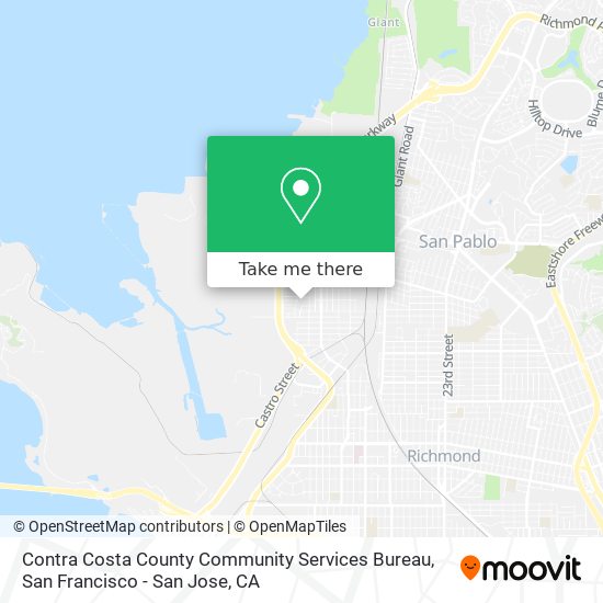 Contra Costa County Community Services Bureau map