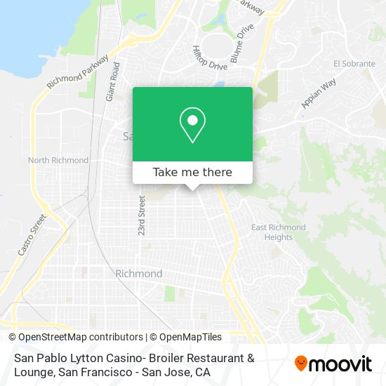 San Pablo Lytton Casino- Broiler Restaurant & Lounge map