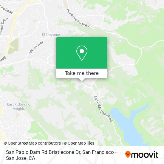 San Pablo Dam Rd:Bristlecone Dr map