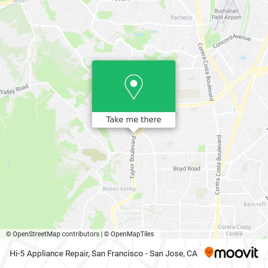 Mapa de Hi-5 Appliance Repair