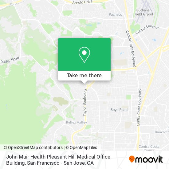 Mapa de John Muir Health Pleasant Hill Medical Office Building