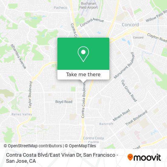Contra Costa Blvd / East Vivian Dr map