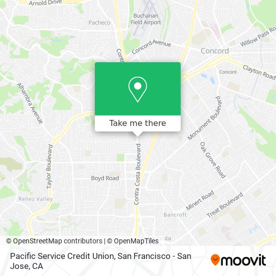 Pacific Service Credit Union map