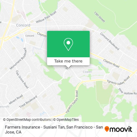 Mapa de Farmers Insurance - Susiani Tan