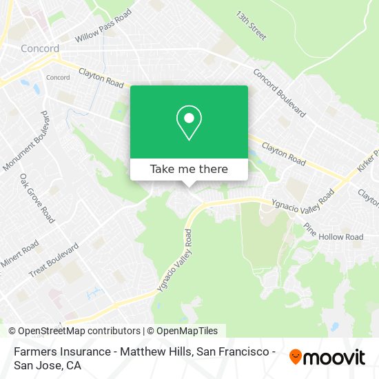 Farmers Insurance - Matthew Hills map