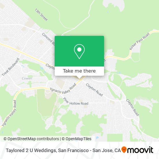 Taylored 2 U Weddings map