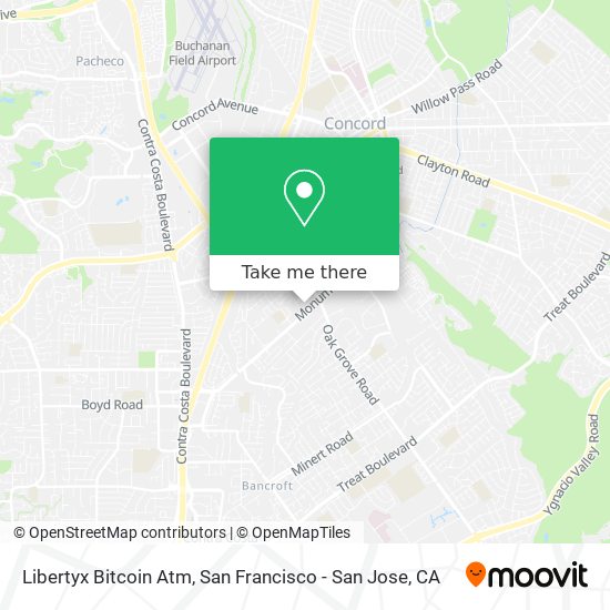 Mapa de Libertyx Bitcoin Atm