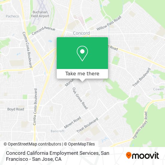 Mapa de Concord California Employment Services