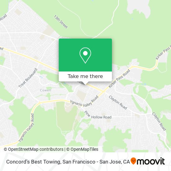 Mapa de Concord's Best Towing