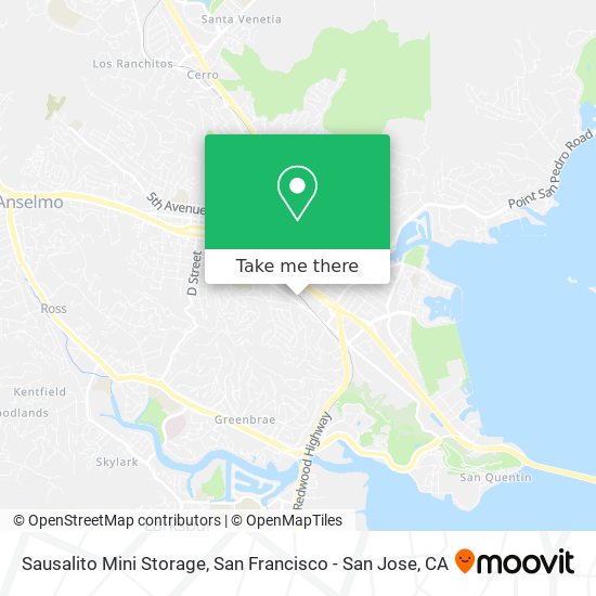 Sausalito Mini Storage map