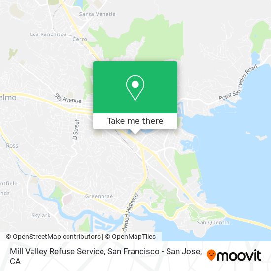 Mill Valley Refuse Service map