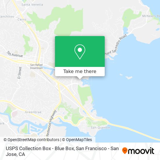 Mapa de USPS Collection Box - Blue Box