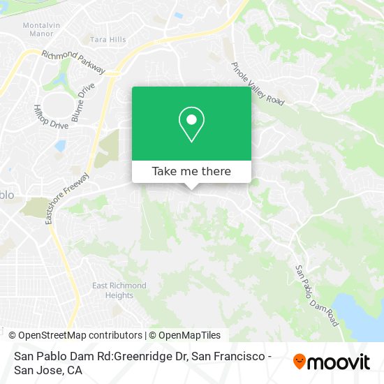 Mapa de San Pablo Dam Rd:Greenridge Dr