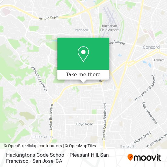 Mapa de Hackingtons Code School - Pleasant Hill